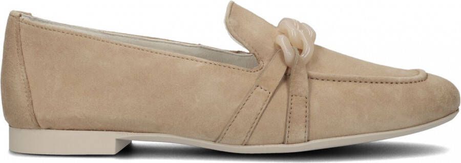 Paul Green Beige Suède Loafers met Ronde Neus Beige Dames