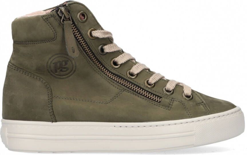 Paul Green 4024 Hoge sneakers Dames Groen