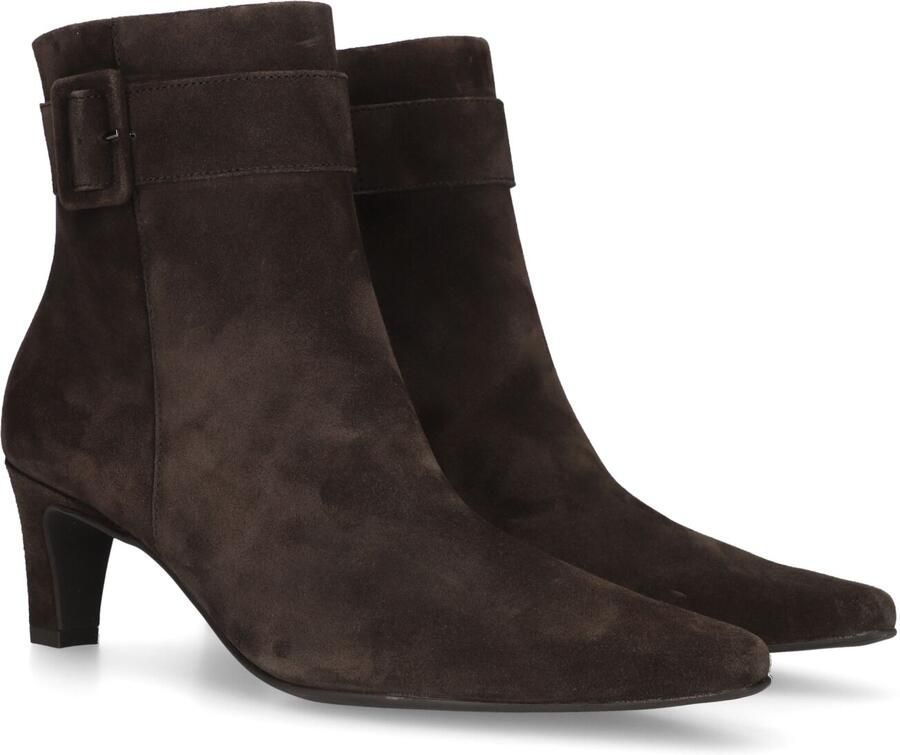 Paul Green 8347 Enkellaarsjes Enkelboots met rits Dames Bruin