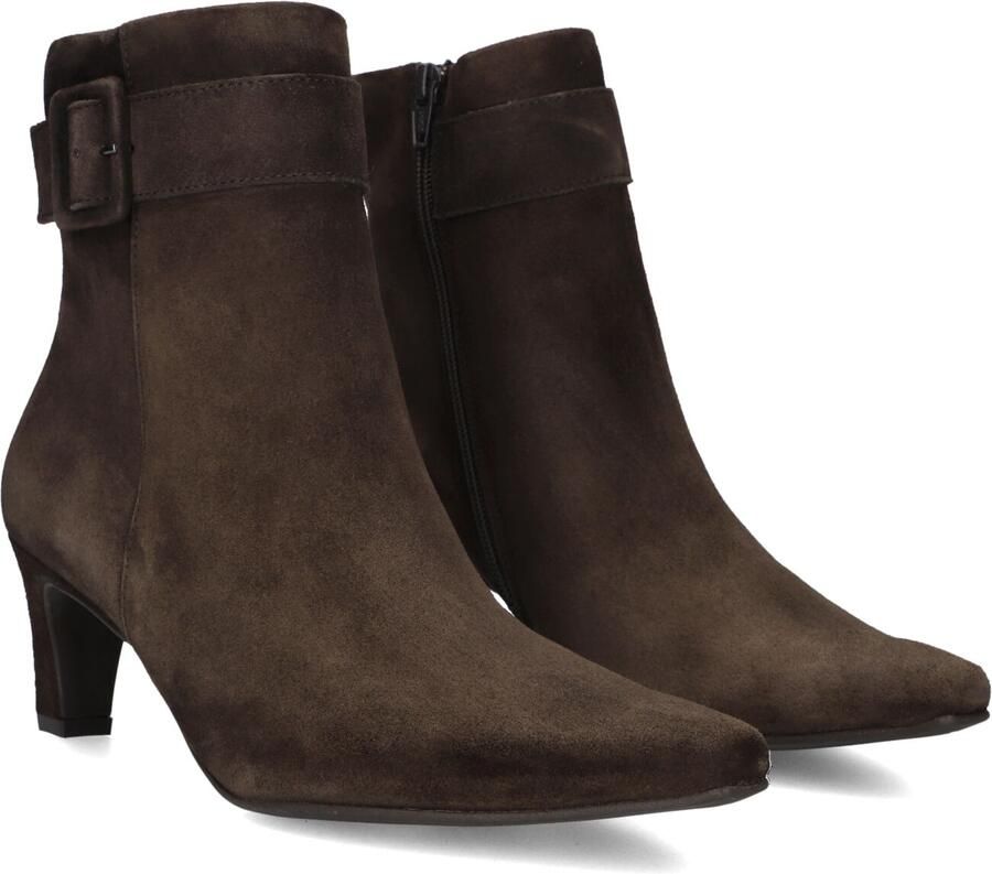 Paul Green 8347 Enkellaarsjes Enkelboots met rits Dames Bruin