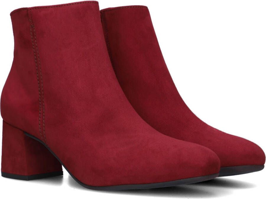 Paul Green 8101 Enkellaarsjes Enkelboots met rits Dames Rood