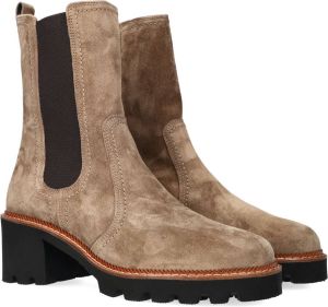 Bruin Tinten 9908 Chelsea boots Enkellaarsjes Dames Taupe