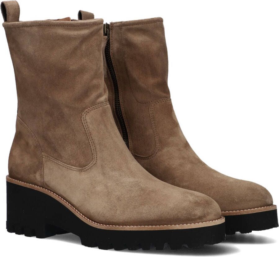 Bruin Tinten 9017 Enkelboots Enkellaarsjes Dames Taupe