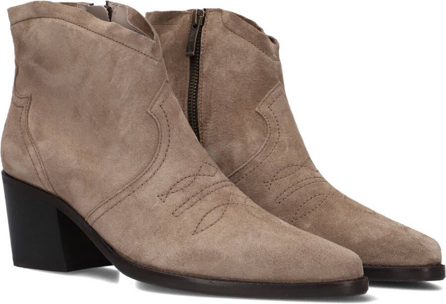 Paul Green 8110 Enkellaarsjes Enkelboots met rits Dames Taupe