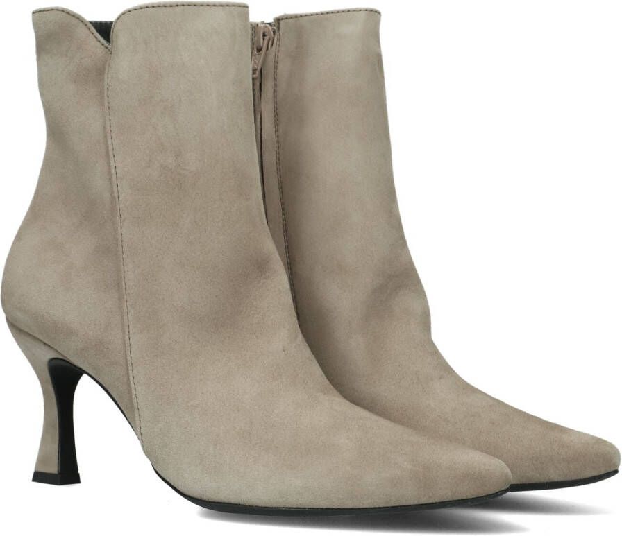 Bruin Tinten 9101 Enkellaarsjes Enkelboots met rits Dames Taupe