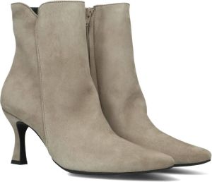 Bruin Tinten 9101 Enkellaarsjes Enkelboots met rits Dames Taupe