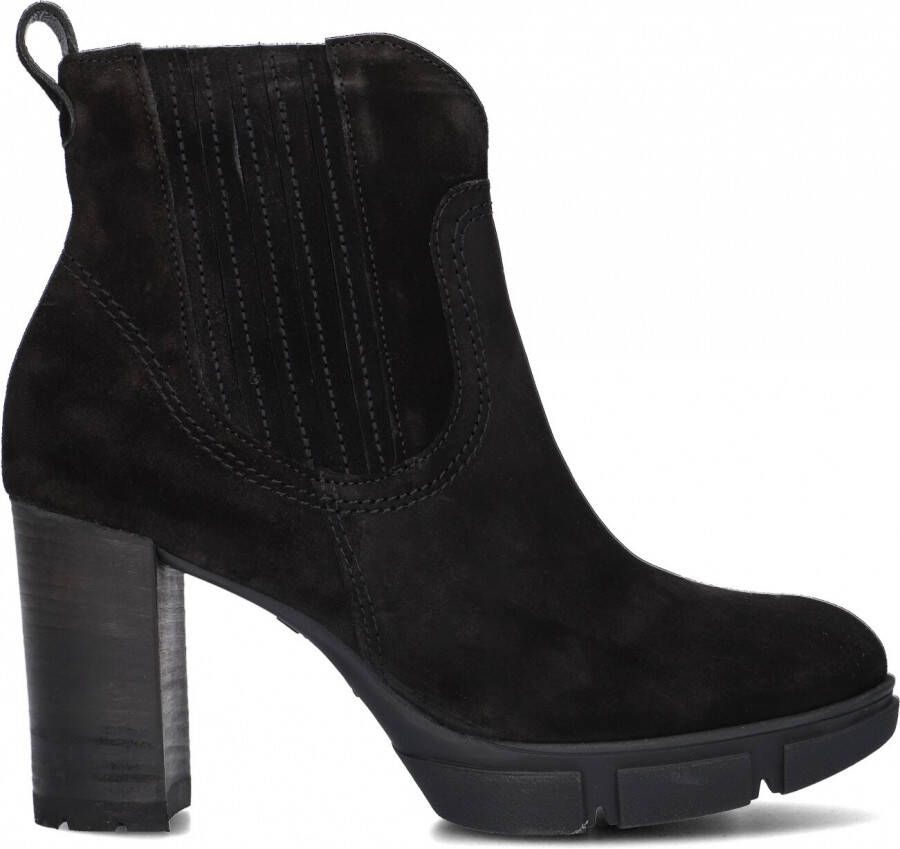 Paul Green 9033 Enkellaarsjes Enkelboots met rits Dames Zwart