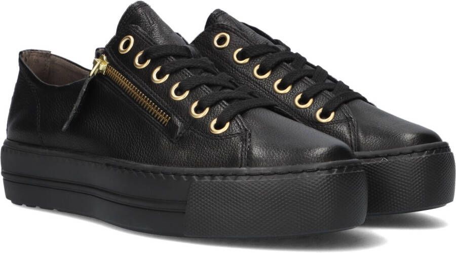 PAUL GREEN Lage Sneakers Dames 5006 Maat: 43 Materiaal: Leer Kleur: Zwart