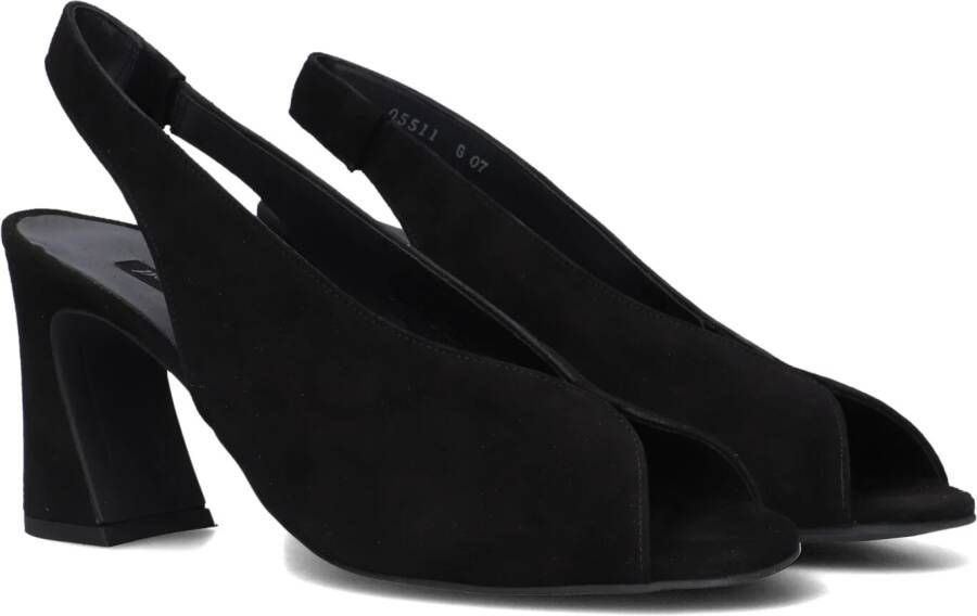 PAUL GREEN Slingbacks Dames 6038 Maat: 38 5 Materiaal: Suède Kleur: Zwart