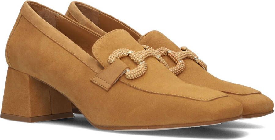 Pedro Miralles Kameel Suède Loafers met Horsebit Brown Dames