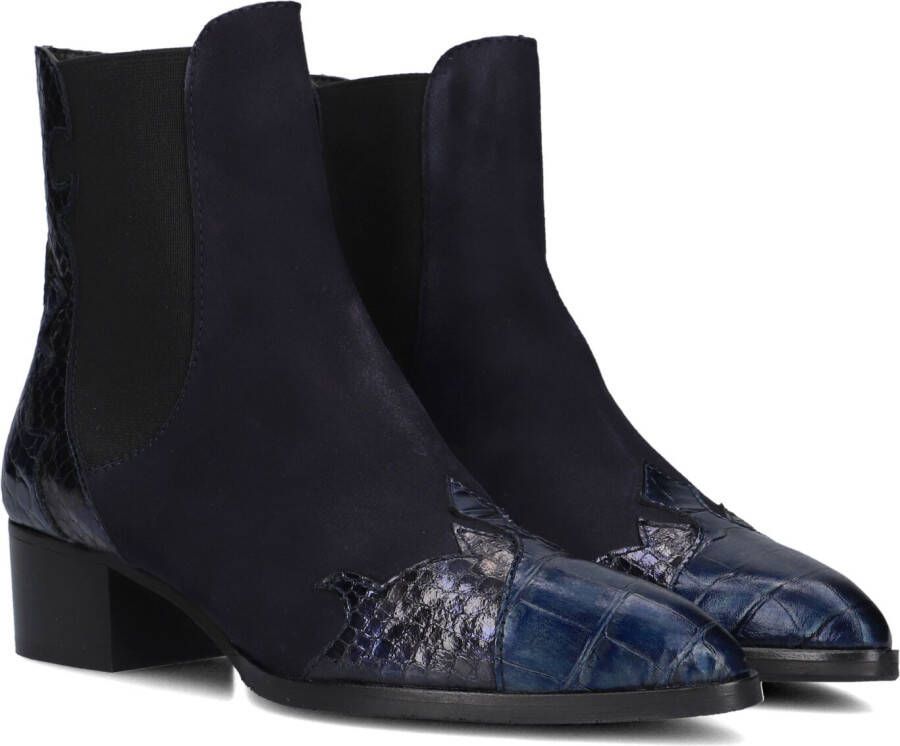 PERTINI Enkellaarsjes Dames 30961 Maat: 37 5 Materiaal: Leer Kleur: Blauw