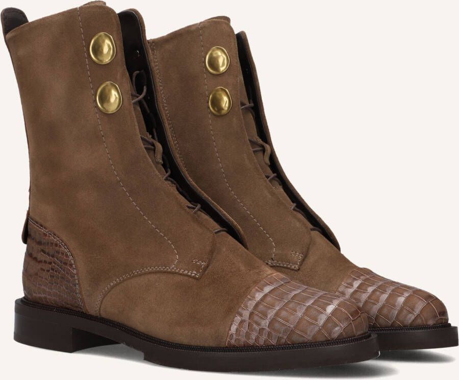 PERTINI Enkellaarsjes Dames 33118 Maat: 37 5 Materiaal: Lakleer Kleur: Bruin