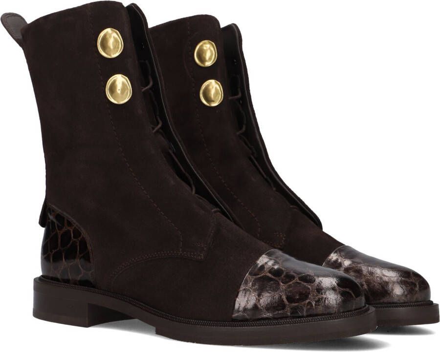 PERTINI Enkellaarsjes Dames 33118 Maat: 38 5 Materiaal: Lakleer Kleur: Bruin