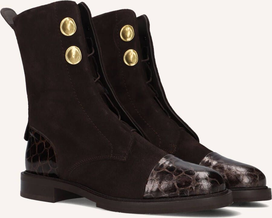 PERTINI Enkellaarsjes Dames 33118 Maat: 41 Materiaal: Lakleer Kleur: Bruin