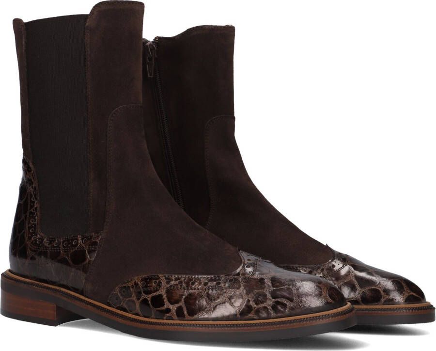 PERTINI Chelsea Boots Dames 33063 Maat: 37 5 Materiaal: Suède Kleur: Bruin