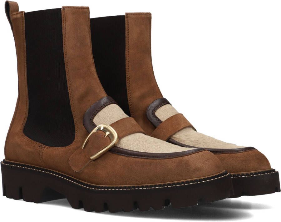 PERTINI Chelsea Boots Dames 33119 Maat: 40 Materiaal: Suède Kleur: Bruin