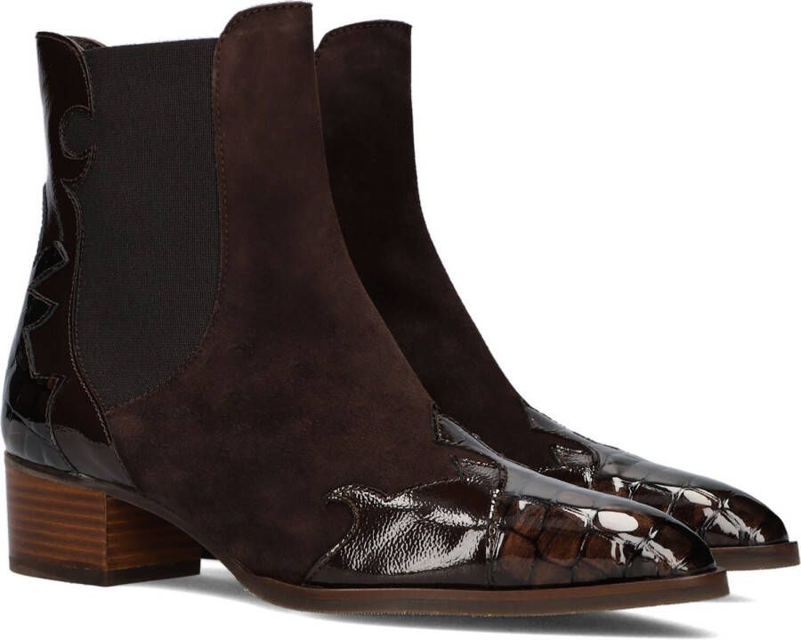 PERTINI Enkellaarsjes Dames 30961 Maat: 38 Materiaal: Leer Kleur: Bruin