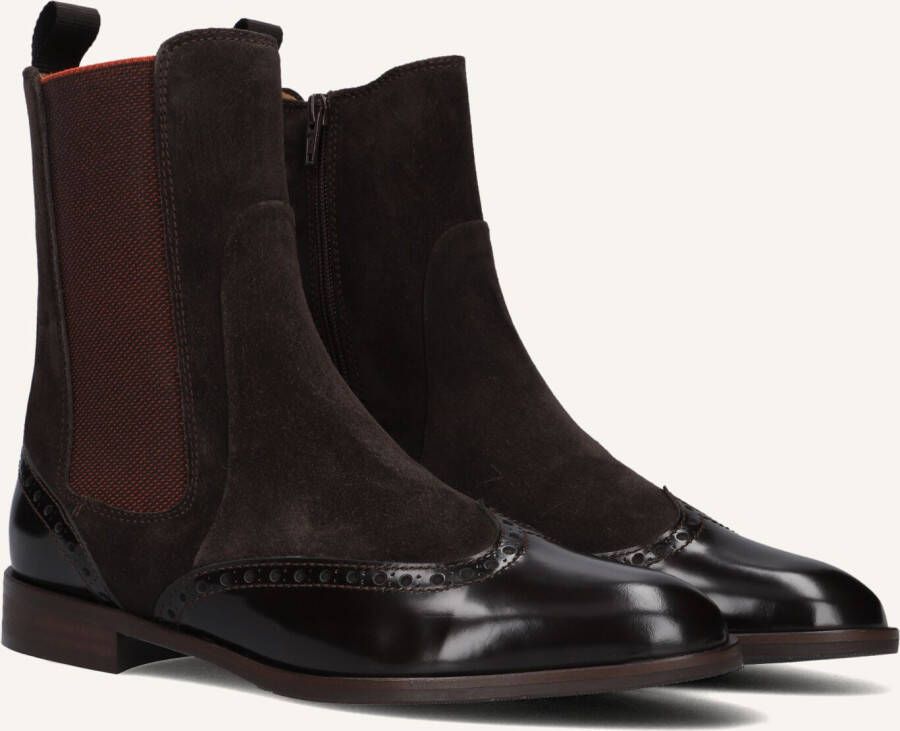 PERTINI Enkellaarsjes Dames 32068 Maat: 38 Materiaal: Suède Kleur: Bruin