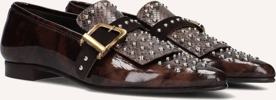 PERTINI Loafers Dames 33065 Maat: 38 Materiaal: Lakleer Kleur: Bruin