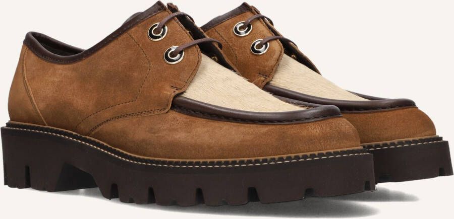 PERTINI Veterschoenen Dames 33037 Maat: 39 Materiaal: Suède Kleur: Camel