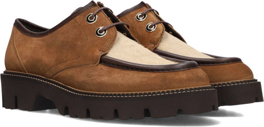 PERTINI Veterschoenen Dames 33037 Maat: 39 Materiaal: Suède Kleur: Camel