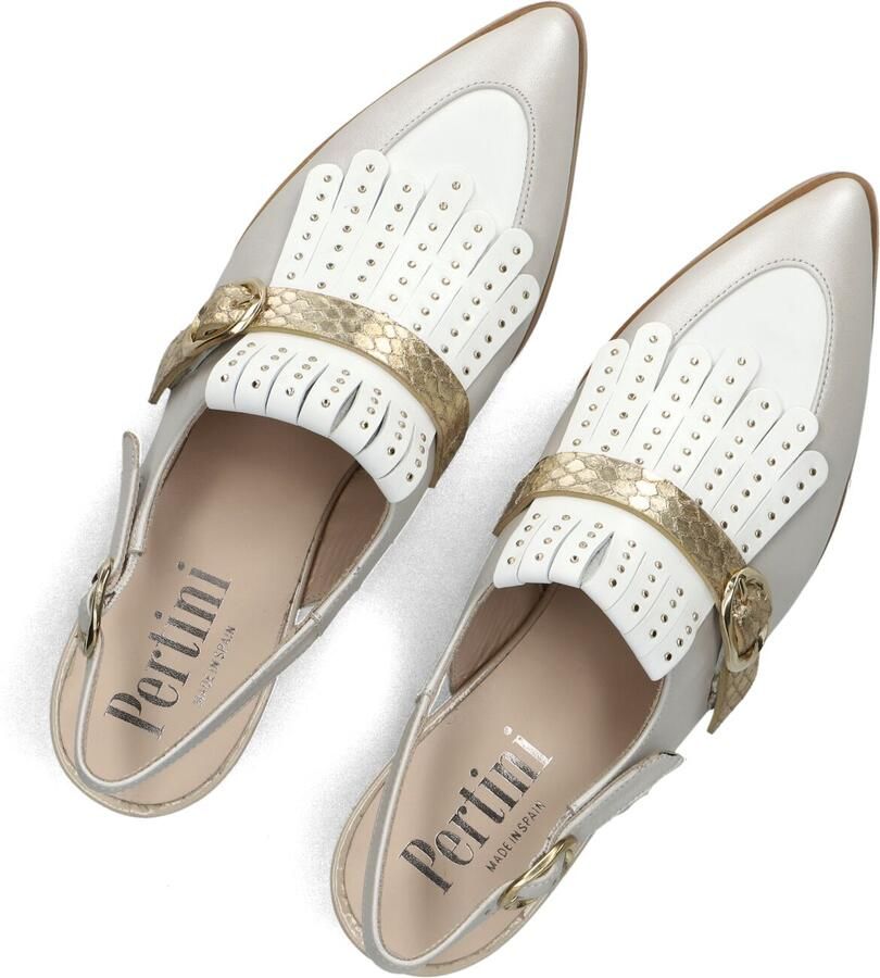 PERTINI Slingbacks Dames 35200 Leer Wit - Foto 2