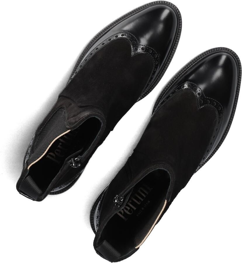 PERTINI Enkellaarsjes Dames 32068 Maat: 37 Materiaal: Suède Kleur: Zwart