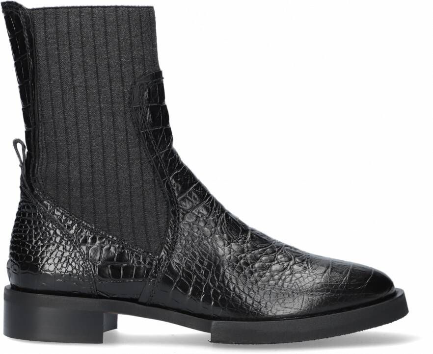 PERTINI Enkellaarsjes Dames 32068 Maat: 39 5 Materiaal: Suède Kleur: Zwart