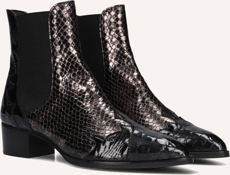 PERTINI Enkellaarsjes Dames 30961 Maat: 39 Materiaal: Leer Kleur: Zwart