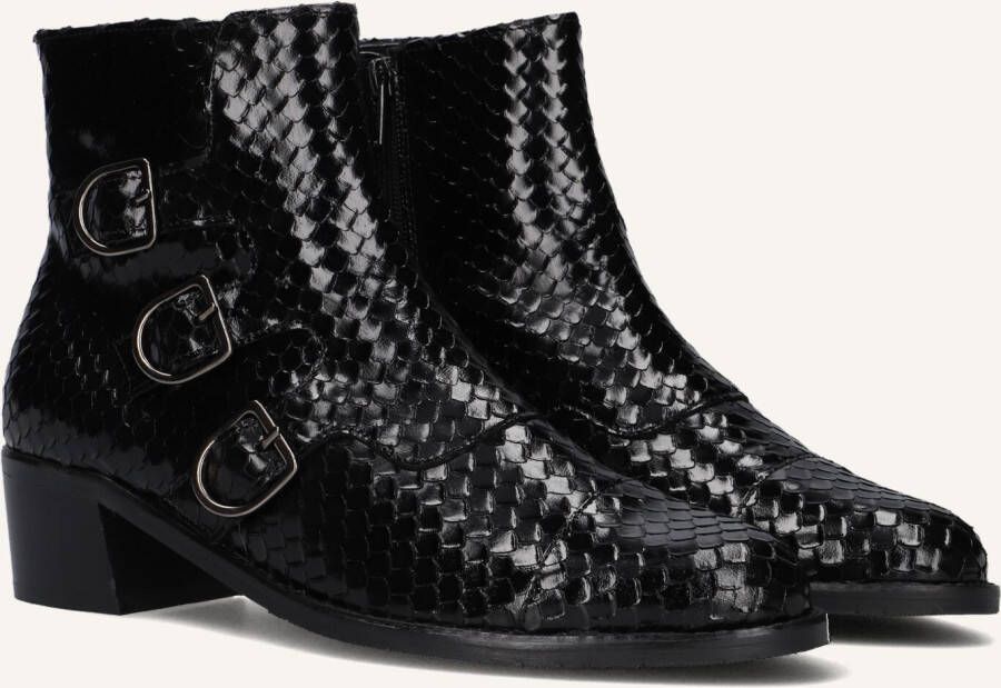 PERTINI Enkellaarsjes Dames 32519 Maat: 37 5 Materiaal: Leer Kleur: Zwart