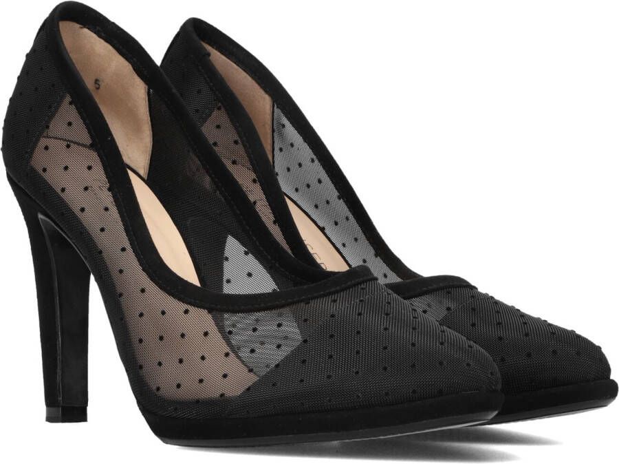 Peter Kaiser Pumps Stiletto Dames Damesschoenen Canvas Blokhak hoogte 9 cm Caileen Zwart