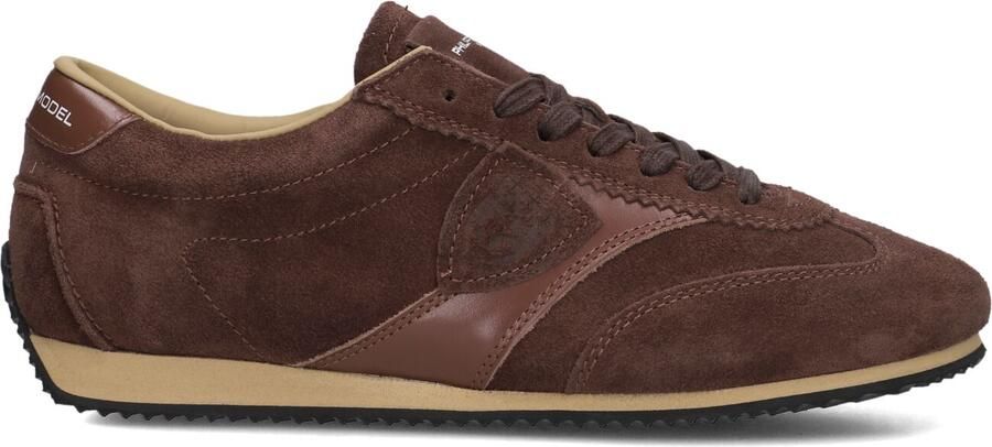 PHILIPPE MODEL Lage Sneakers Dames Planche Low Woman Suède Bruin