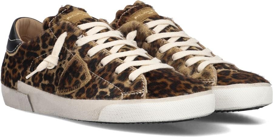PHILIPPE MODEL Lage Sneakers Dames Prsx Low Woman Ponyhair Bruin
