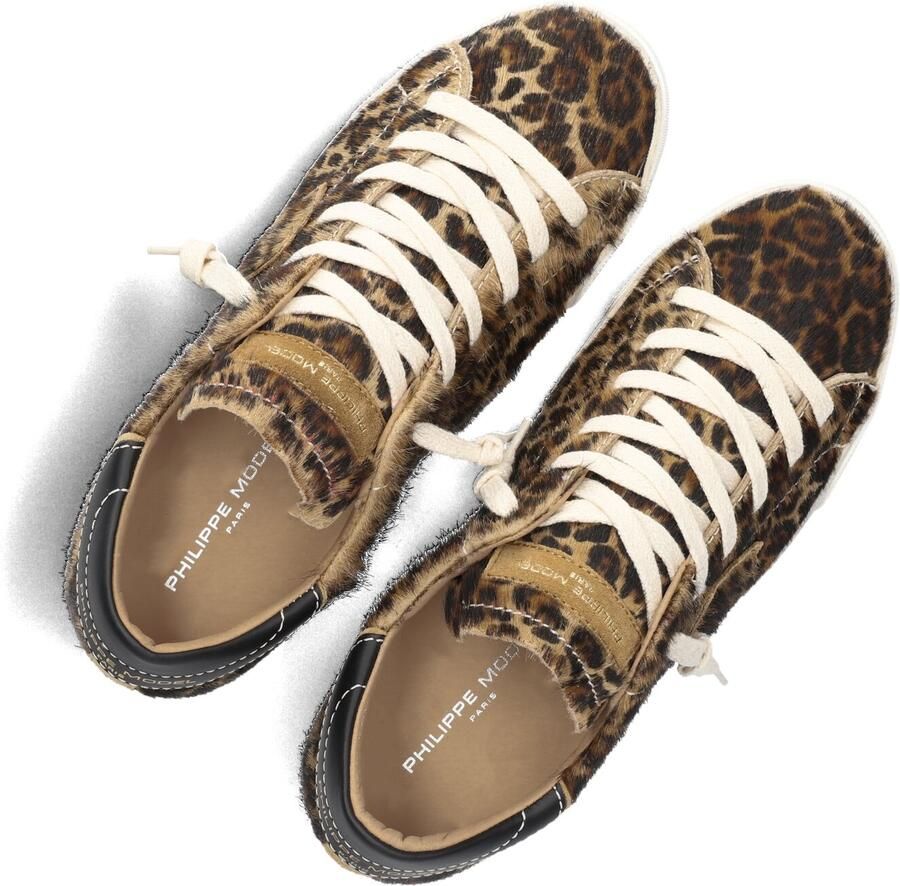 PHILIPPE MODEL Lage Sneakers Dames Prsx Low Woman Ponyhair Bruin - Foto 3