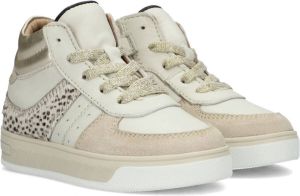 Pinocchio P1287 Hoge sneakers Leren Sneaker Meisjes Beige