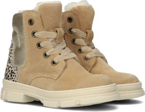 Bruin Tinten P2271 Veterboots Laarzen Met Veters Meisjes Beige