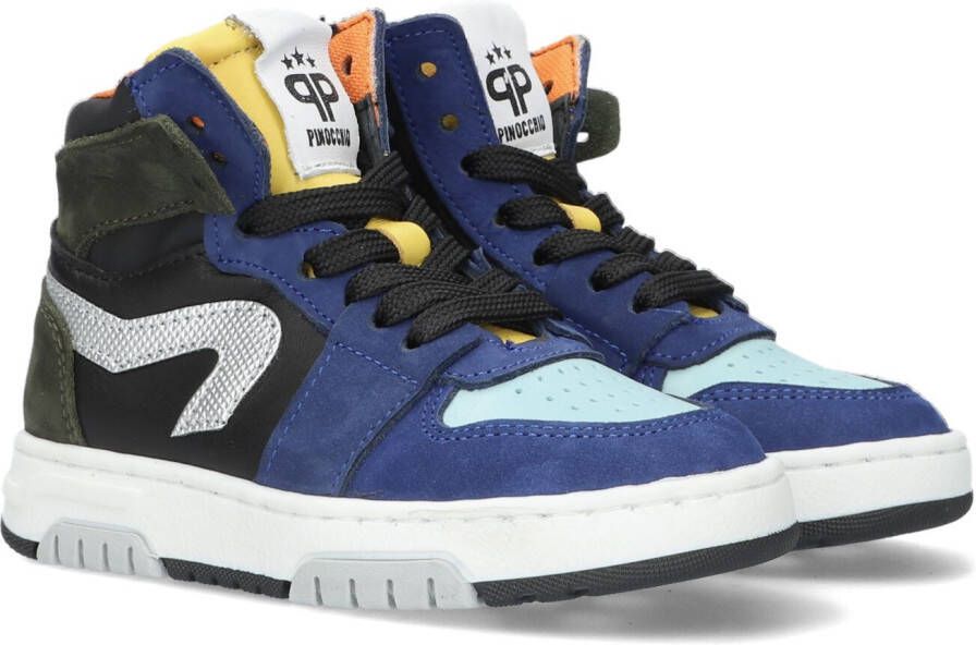 Pinocchio P1246 Hoge sneakers Leren Sneaker Kids Blauw