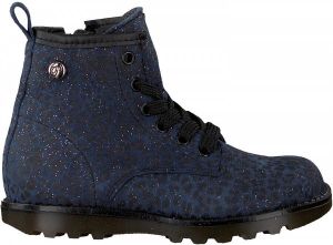 Pinocchio P1690 Veterboots Laarzen Met Veters Meisjes Blauw