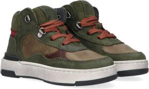 Pinocchio P1481 Hoge sneakers Leren Sneaker Jongens Groen