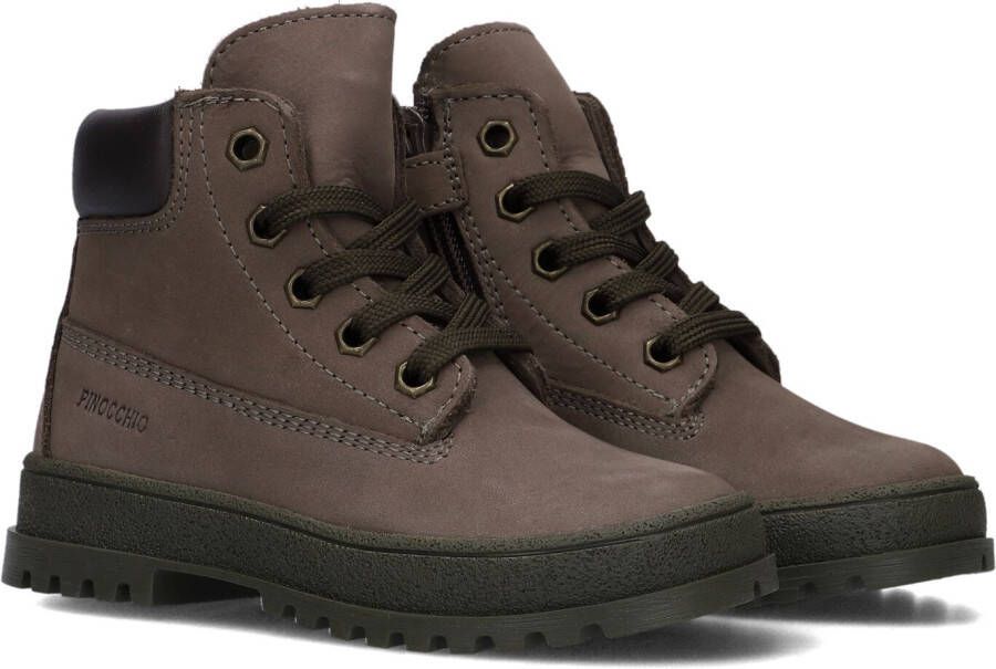 Pinocchio P1706 Veterboots Laarzen Met Veters Jongens Kids Groen