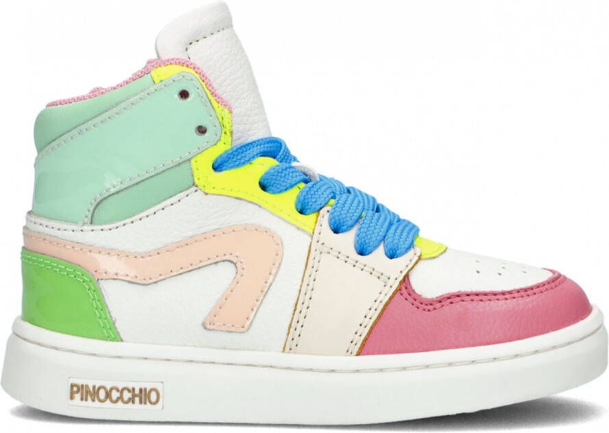 Pinocchio P1665 Hoge sneakers Leren Sneaker Meisjes Multi