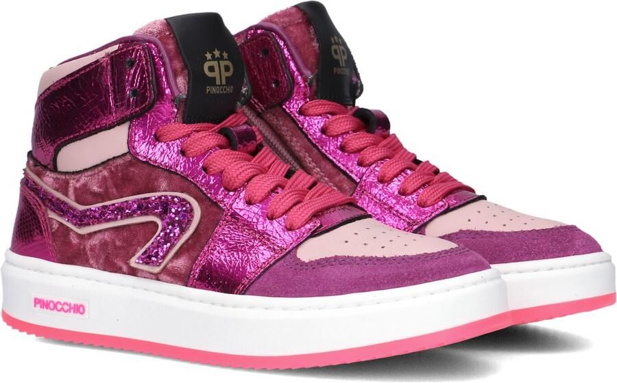 Pinocchio P1765 Sneakers Meisjes Leren Sneaker Roze