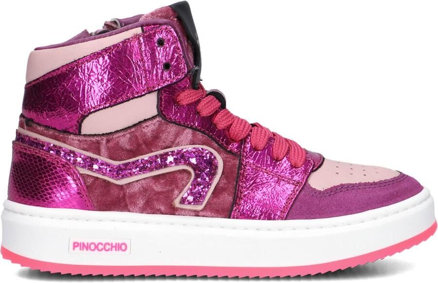 Pinocchio P1765 Sneakers Meisjes Leren Sneaker Roze