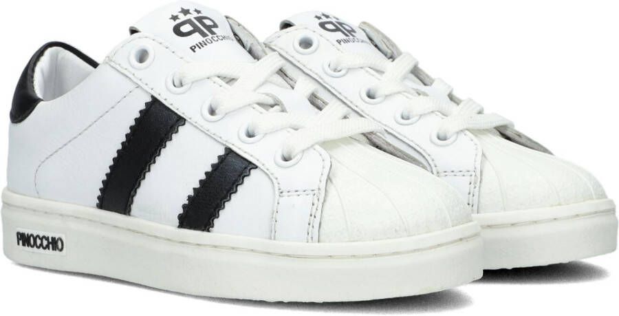 Pinocchio P1834 Lage sneakers Leren Sneaker Kids Wit