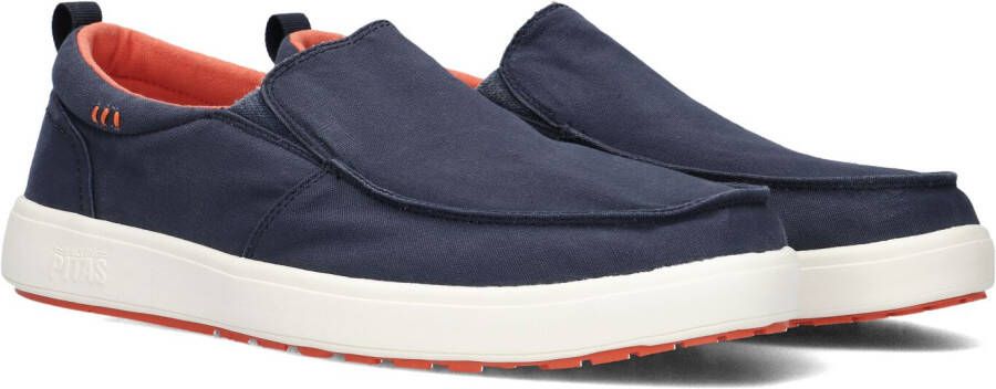 PITAS Instappers Heren Ischia Maat: 44 Materiaal: Canvas Kleur: Blauw