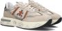 Premiata Elegante en Comfortabele Leren Sneakers Beige Dames - Thumbnail 1