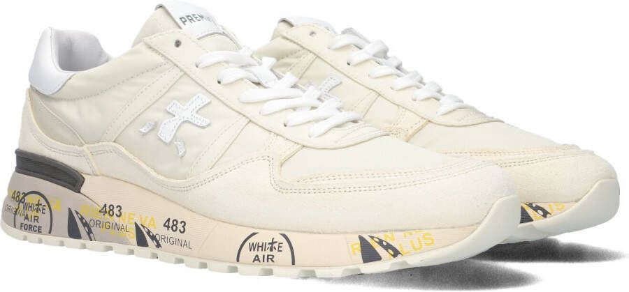 Premiata Hoogwaardige leren sneakers in ivoor Multicolor Heren