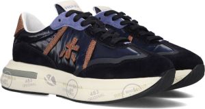 Premiata Blauwe Lage Sneakers Cassie