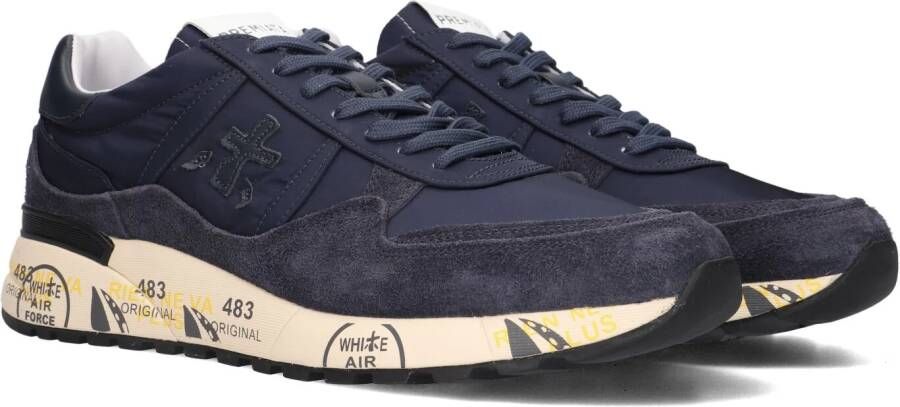 Premiata Blauwe Lage Sneakers Landeck