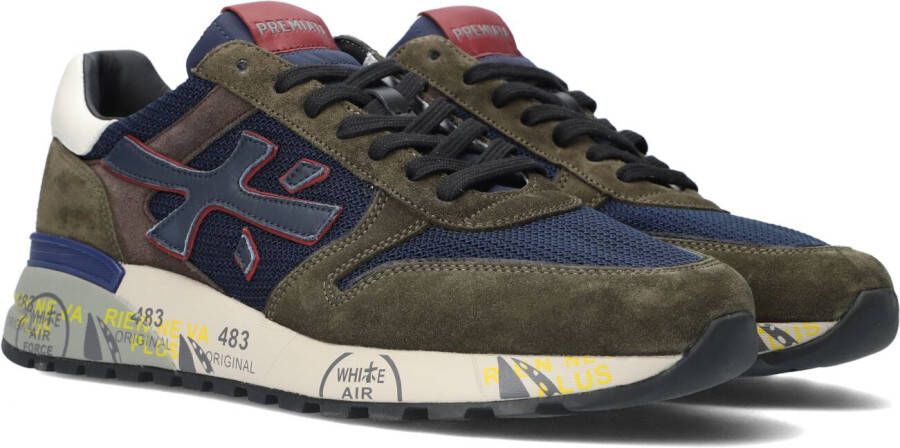 Premiata Blauwe Lage Sneakers Mick